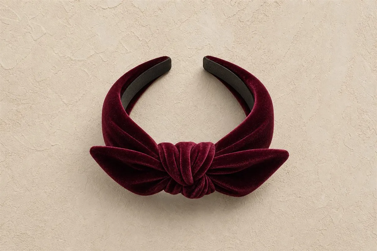 Bandeau Cheveux Noué Velours — Iconic