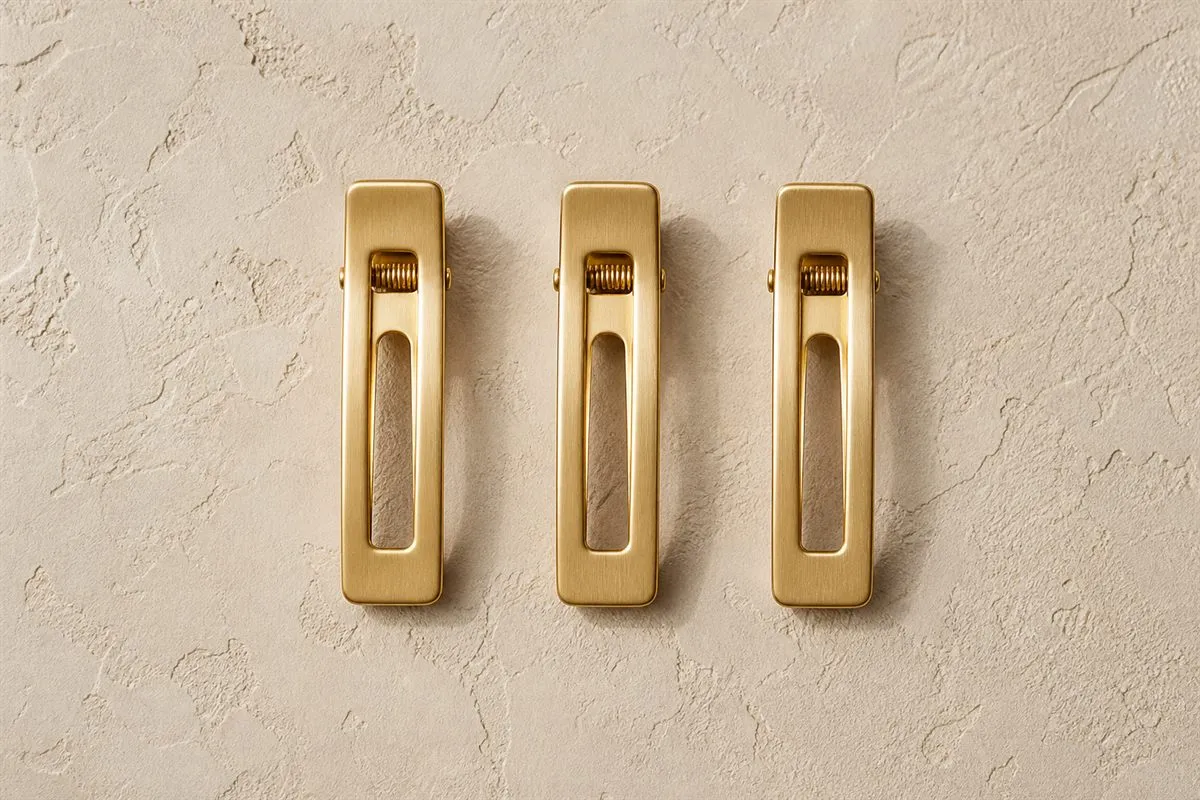 Iconic Trio de Mini Barrettes Dorées No.20