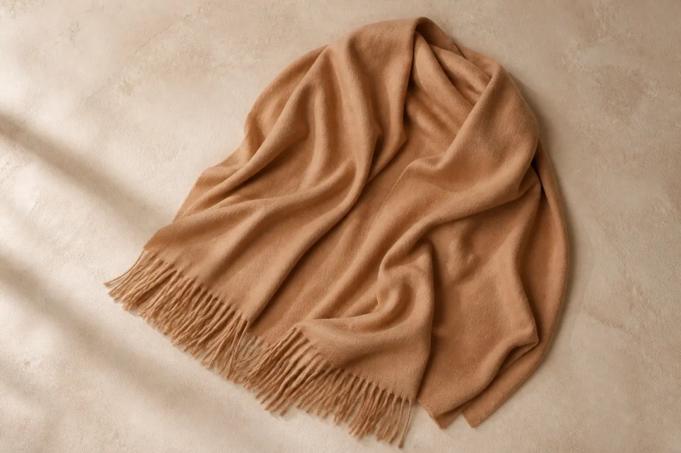 Signature Oversized Fringed Stole No.08
