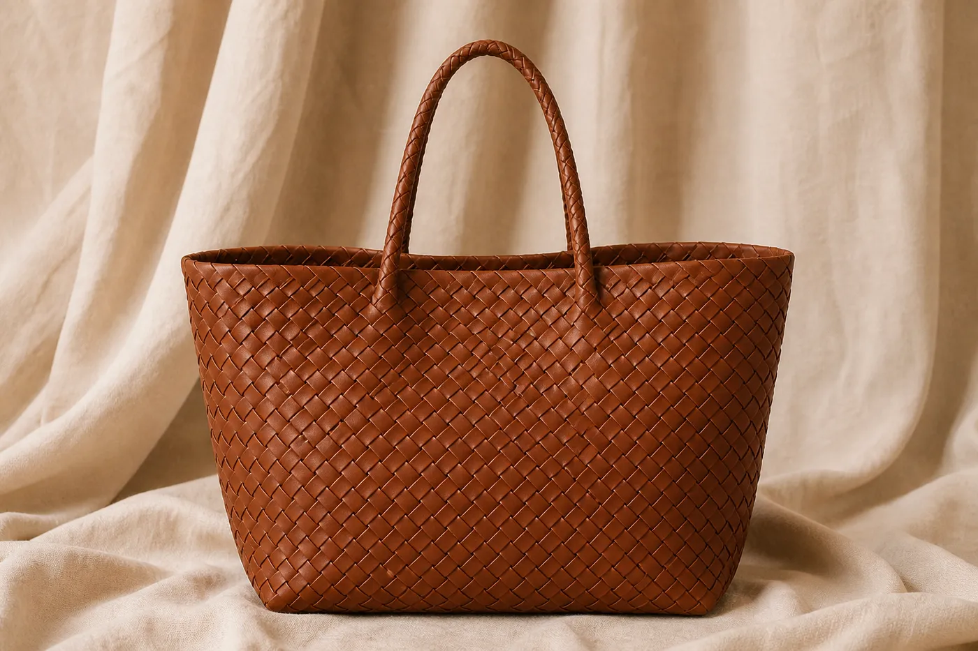 Woven Leather Tote Bag No.11