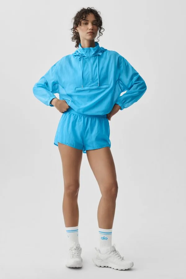 Go Time Pullover mit 1/4 Zip - Azurblau